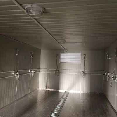 観光用浴室 プリファブ メタル彫刻パネル ローカル標準の電気とセキュリティドアを持つポータブル公衆トイレ