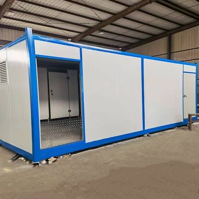 ホワイトまたはカスタマイズされた色で学校のためのサンドイッチパネル鋼枠製のコンテナトイレ