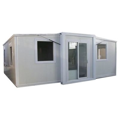 40フィートの現代的なカスタマイズされたガルバナイズド鋼筋枠 拡張可能なコンテナハウス アルミ窓とサンドイッチパネル