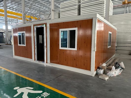 20 フィートプリファブ モダン 移動式 拡張容器 家 鉄 豪華 オフィス 建物 フラット パック 構造 と 組み立て