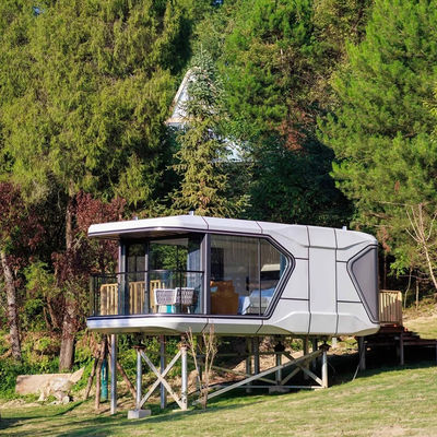 屋外スペースカプセル キャビンハウス モジュール型カプセル ホテル オーダーメイドカラーとモダンなデザインのスペースカプセルハウス