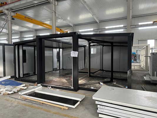 15-30年 耐火防水壁パネル 柔軟な組み立て装置と20フィートプリファブコンテナ住宅