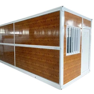 20ft 40ft スチールフレーム モジュール式 プリファブリックハウス 折りたたみコンテナハウス 迅速な設置 カスタマイズされた色規格