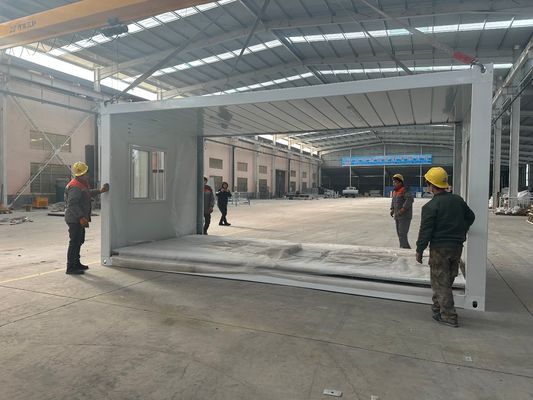 鉄筋鋼筋構造 20フィート プリファブリック モバイル 折りたたむコンテナハウス パーソナライズされた色と安全な目的のために