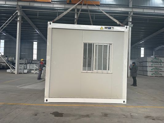セキュリティ ドア 20ft 30ft 40ft オーダーメイド モジュール型 鋼筋枠 ガラス ウール サンドイッチ パネル 折りたたみコンテナハウス