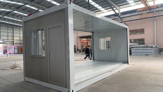 40ft 3C/CE/CL/SAA 標準 エネルギー節約 モジュール式 プレファブ 鋼 ガラス ウール サンドウィッチ パネル 折りたたみ コンテナハウス 送料