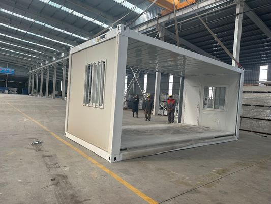 天候耐性素材 20ft 40ft コンテナ折りたたみハウス 事務所や学校用のプリファブリック折りたたみコンテナハウス