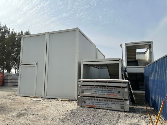 柔軟な組み立て 20ft 30ft 40ft 急速な組み立て フラットパック コンテナ オフィス 防水 モジュールハウス 事務所用にプリファブリック