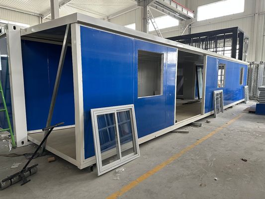 柔軟な組み立て 20ft 40ft 迅速な設置 プレファブコンテナハウス フラットパックサンドイッチパネル プレファブコンテナハウス