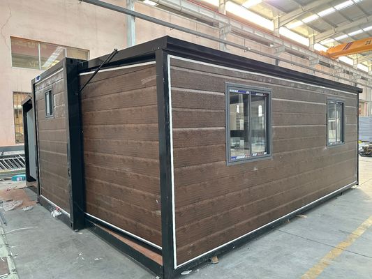 現代式拡張容器 リビングハウス 防水 プリファブリックハウス 40FT またはカスタマイズされたサイズ 2 ベッドルーム 1 バスルーム