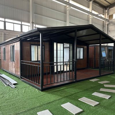 柔軟な組み立て 豪華 携帯 防火 防水 壁面 屋外 モバイル ホーム 拡張可能な コンテナ 家 ヴィラ