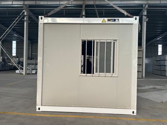 20FT/40FT カスタマイズされた金属型プリファブ 1 2 3 ベッドルーム 迅速折りたたみ収納 コンテナハウス 警備ドア付きガレージ