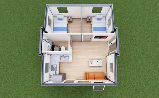 建設時間の70%節約とローカル標準電気で 拡張可能な移動住宅
