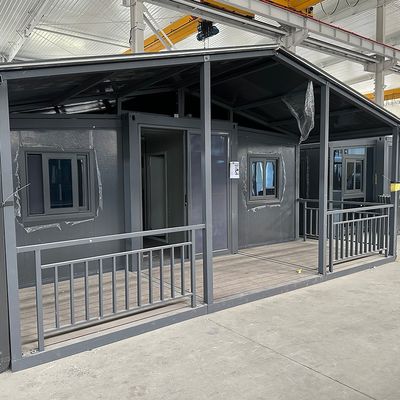 簡単に設置 防風鋼構造 フレーム 拡張可能なコンテナハウス 多機能用 20 40 フィートサイズ