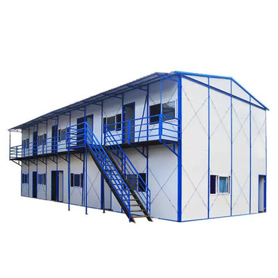 アルミの窓と木製の床 2階建てのガラスプリファブ家庭用家