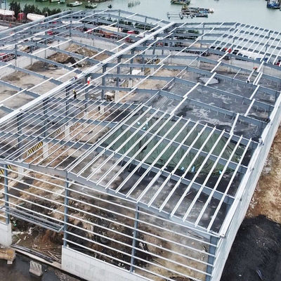 熱浸し 鋼筋構造 金属倉庫 送料無料 直接供給 迅速な製造 プリファブリック ワークショップ