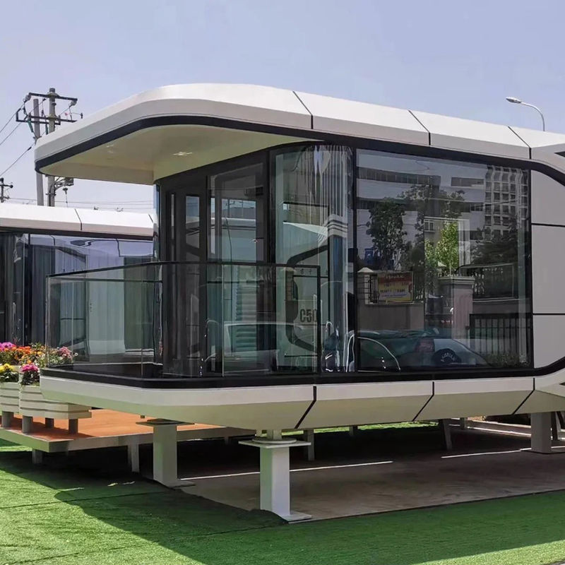 20'/40' コンテナでホテルのための屋外プリファブスペースカプセルハウス 輸送と荷物