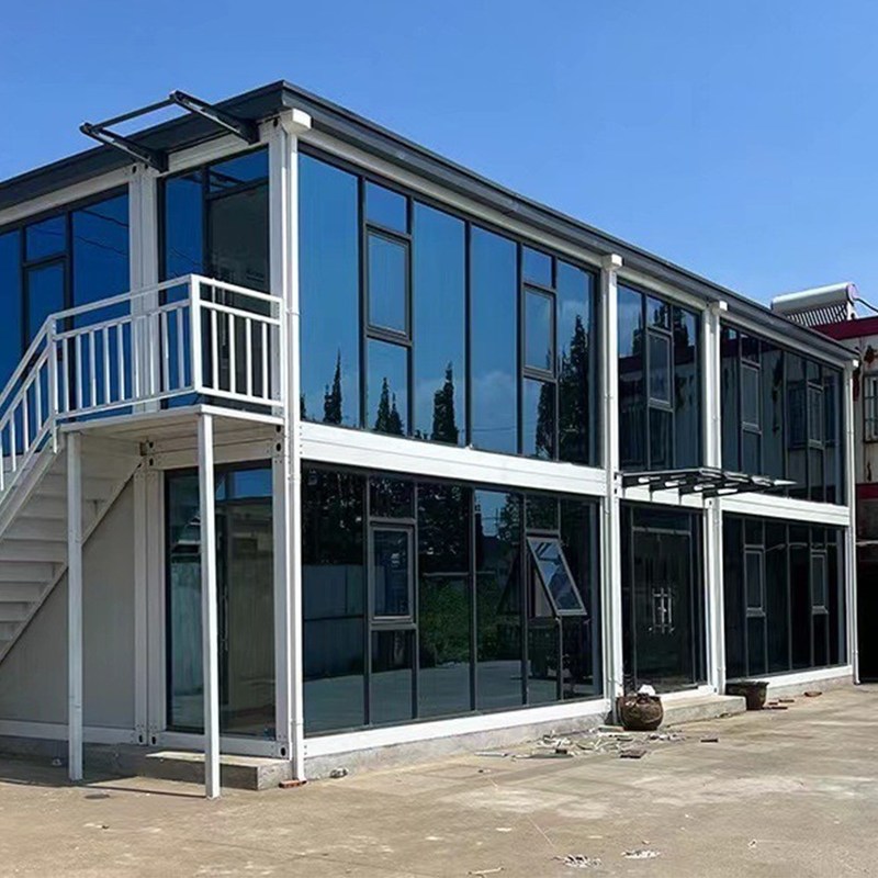 白色またはカスタマイズされた色 切り離せるコンテナ コンパクトハウジング モジュール式建設システム サンドイッチパネル付きバンハウス