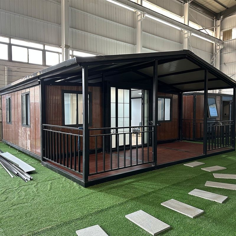 柔軟な組み立て 豪華 携帯 防火 防水 壁面 屋外 モバイル ホーム 拡張可能な コンテナ 家 ヴィラ